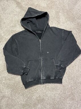 PacSun Black Full-Zip Hooded Sweatshirt